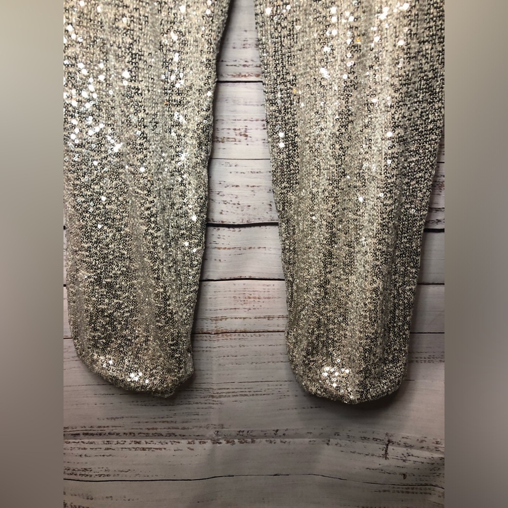VENUS Silver Sequin Jumpsuit for Evening Glamour NWT Medium - Picture 7 of 16